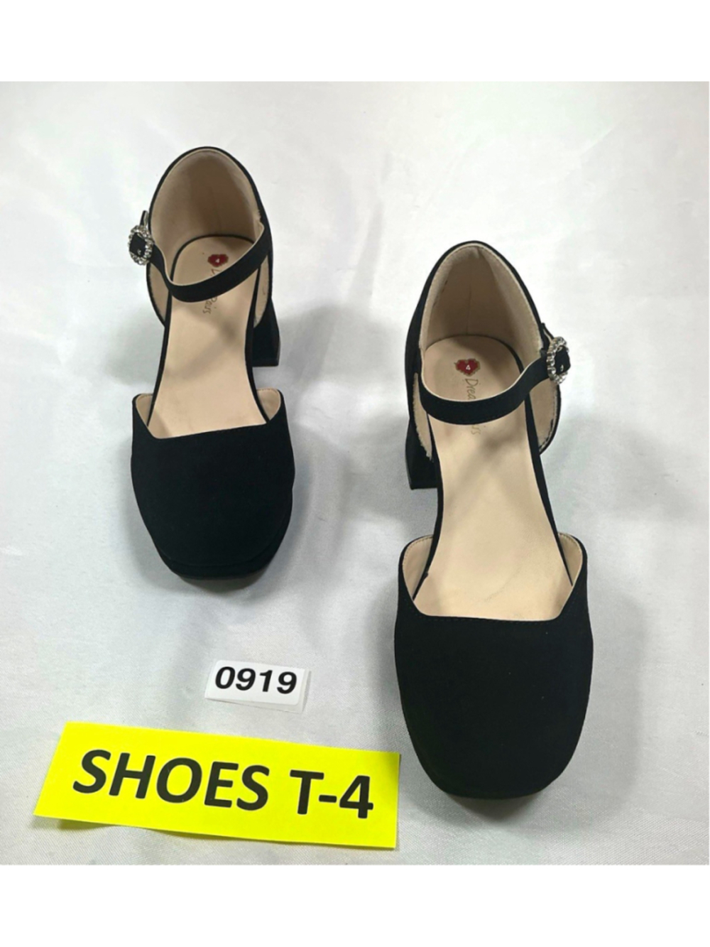 Dream Pairs girls Mary Jane Pumps Black 4 Block Heel Buckle Close Round Toe